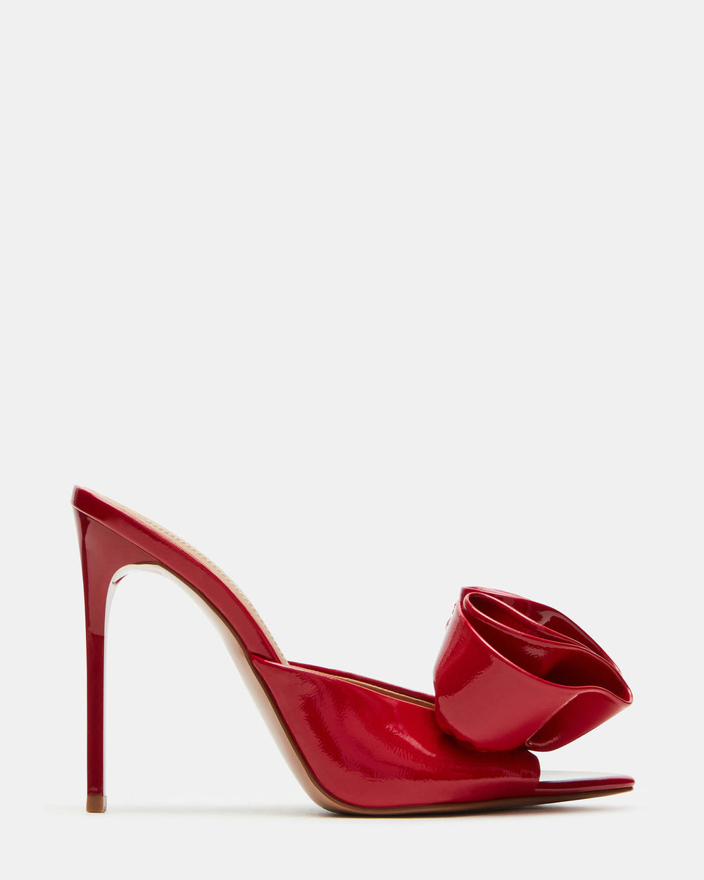 AFFINITY Red Patent Women's Multi Pointed-Toe Stiletto Mule Heel | Steve Madden US