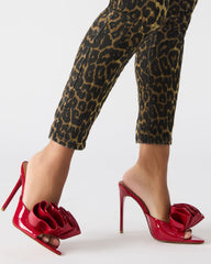 AFFINITY Red Patent Women's Multi Pointed-Toe Stiletto Mule Heel | Steve Madden US