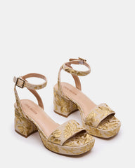 MERCERR Gold Multi Women's Platform Block Heel | Steve Madden for Sale