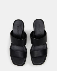 SYCAMORE Black Leather Square-Toe Mule Women's Heel | Steve Madden near me
