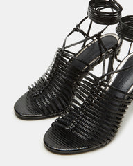 BRISTOWE Black Strappy Stiletto Heel | Women's Heels | Steve Madden for Sale