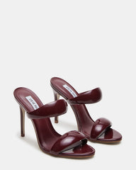 SATURN Wine Patent Stiletto Mule Women's Heel | Steve Madden online
