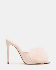 AFFINITY Tulle Light Pink Pointed-Toe Stiletto Mule Women's Heel | Steve Madden US