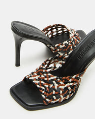 TIKKI Brown Multi Square-Toe Mule Stiletto Women's Heel | Steve Madden near me