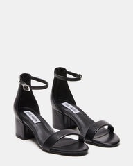 IRENEE Black Leather Women's 2 Inch Block Heel | Steve Madden discount