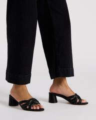 MARANO Black Leather Women's Mule Block Heel | Steve Madden near me