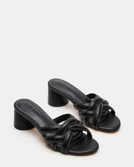 MARANO Black Leather Women's Mule Block Heel | Steve Madden near me