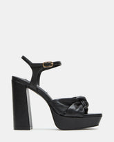 JOYRIDE Black Leather Platform Block Heel | Women's Heels | Steve Madden US
