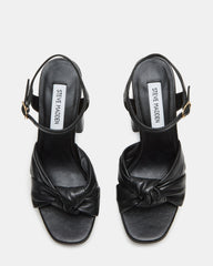 JOYRIDE Black Leather Platform Block Heel | Women's Heels | Steve Madden US