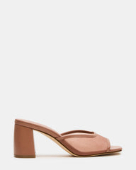 MADAME Mocha Square-Toe Mesh Mule Women's Heel | Steve Madden outlet