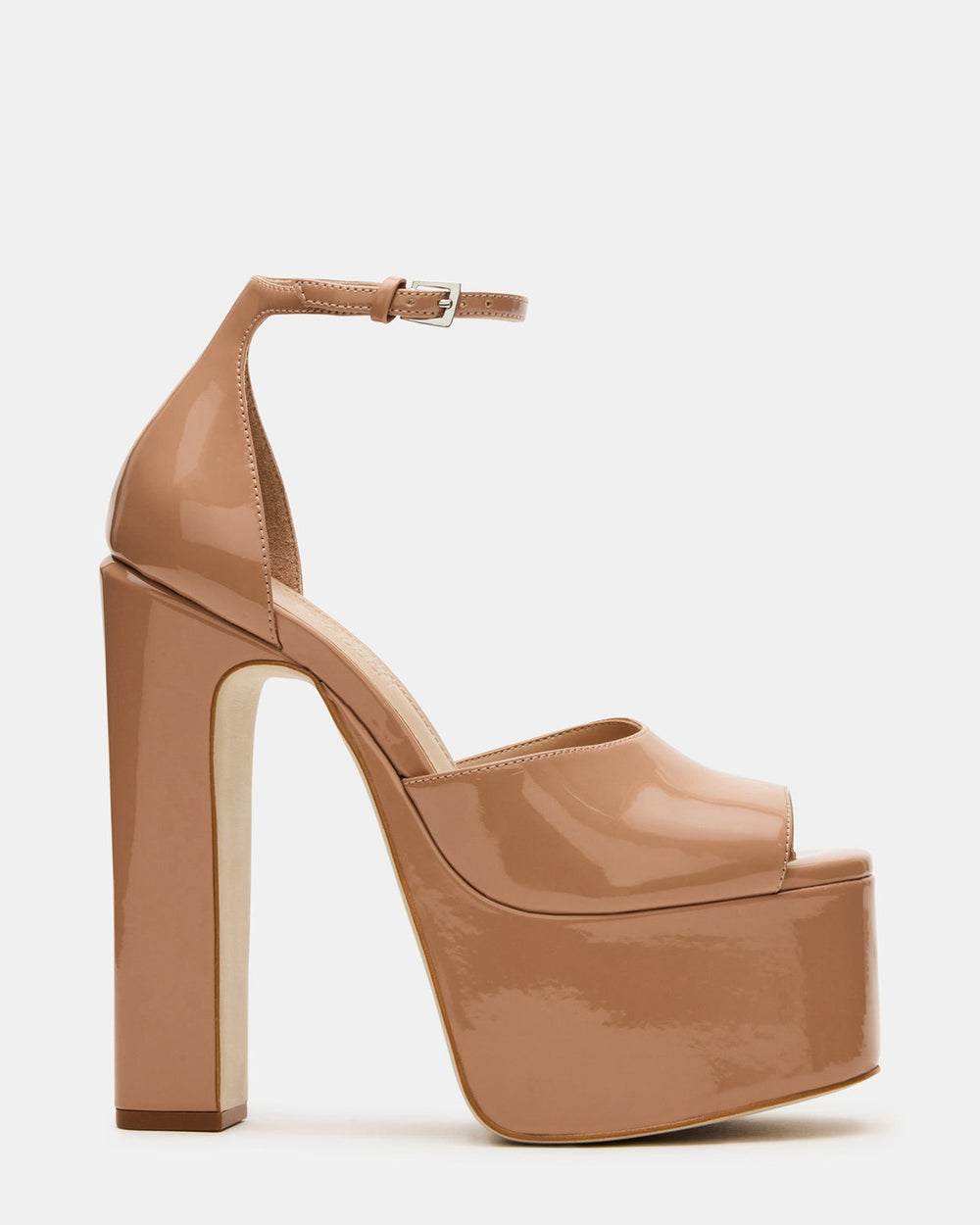 NIGHTFALL Blush Patent Women's Platform Blcok Heel | Steve Madden on Sale