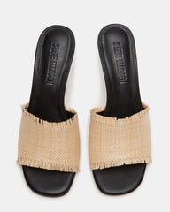 CRESCENT Raffia Square Toe Mule Heel | Women's Heels | Steve Madden for Sale