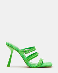TRIN Green Strappy Square Toe Mule | Women's Heels | Steve Madden near me