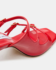 OPULENT Red Leather Square Toe Mule Heel | Women's Heels | Steve Madden outlet