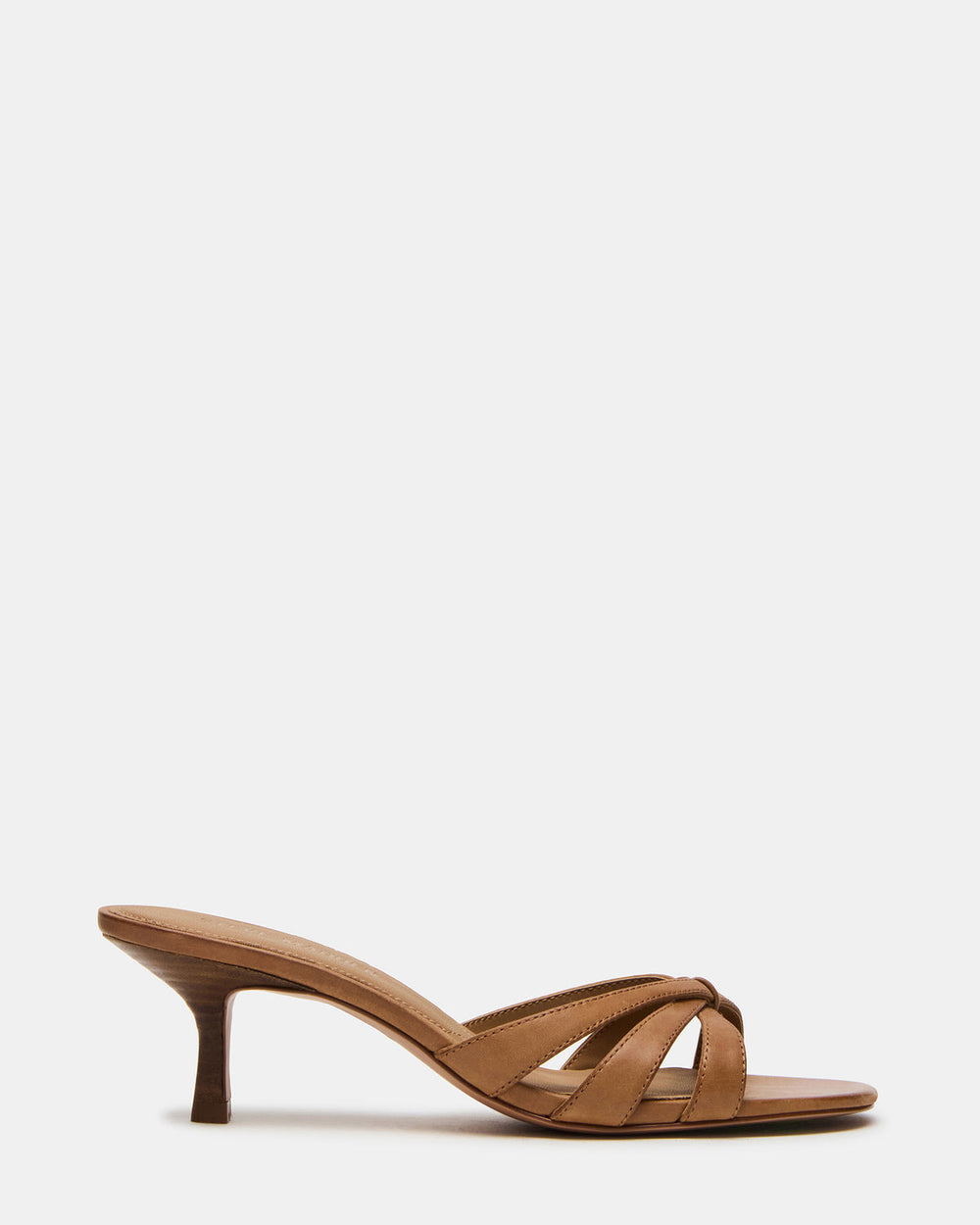 CARY Camel Leather Square-Toe Strappy Mule Women's Heel | Steve Madden discount