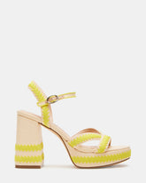 MIMOSA Yellow Women's Platform Block Heel | Steve Madden Sale