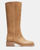 RIGGS Banana Leather Square-Toe Women's Boot | Steve Madden on Sale