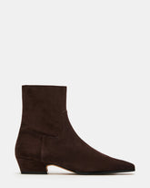 DUSTY Chocolate Brown Suede Women's Ankle Boot | Steve Madden online