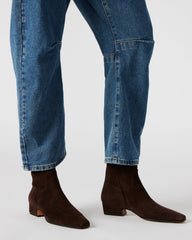 DUSTY Chocolate Brown Suede Women's Ankle Boot | Steve Madden online