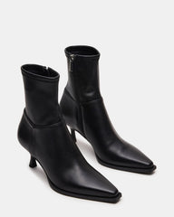 STASIA Black Pointed-Toe Kitten Heel Women's Ankle Boot | Steve Madden on Sale