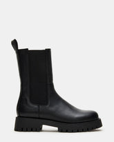 LOWA Black Leather Lug Chelsea Platform Women's Ankle Boot | Steve Madden outlet