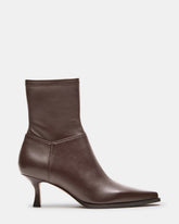 STASIA Brown Pointed-Toe Kitten Heel Women's Ankle Boot | Steve Madden for Sale