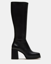 MYSTERY Black Leather Women's Block Heel Platform Boot | Steve Madden near me