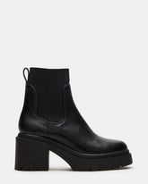 KOA Black Lug Sole Chelsea Women's Ankle Boot | Steve Madden US
