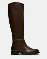 BELMONT Brown Leather Knee-High Women's Riding Boot | Steve Madden outlet