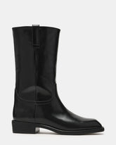 PRIMO Black Leather Square-Toe Women's Boot | Steve Madden for Sale