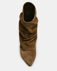 LEXEN Taupe Suede Pointed-Toe Fold-Over Scrunched Women's Ankle Boot | Steve Madden near me