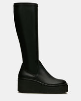 DRACO Black Knee-High Round-Toe Platform Women's Boot | Steve Madden discount