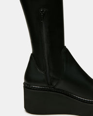 DRACO Black Knee-High Round-Toe Platform Women's Boot | Steve Madden discount