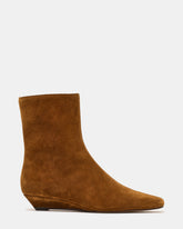 FLAIRE Sand Suede Square-Toe Wedge Bootie Women's Ankle Boot | Steve Madden near me