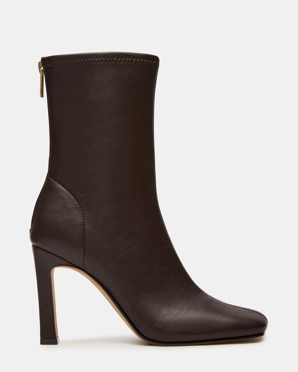 KHELAN Brown Square-Toe Heeled Women's Ankle Boot | Steve Madden for Sale