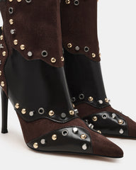 REVIVE Brown Multi Wide Calf Pointed-Toe Knee-High Stiletto Women's Boot | Steve Madden discount