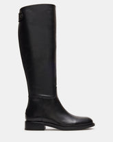 BEREN Black Leather Knee-High Women's Riding Boot | Steve Madden US