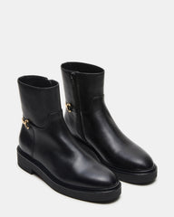 DIABLO Black Leather Women's Ankle Boot | Steve Madden outlet