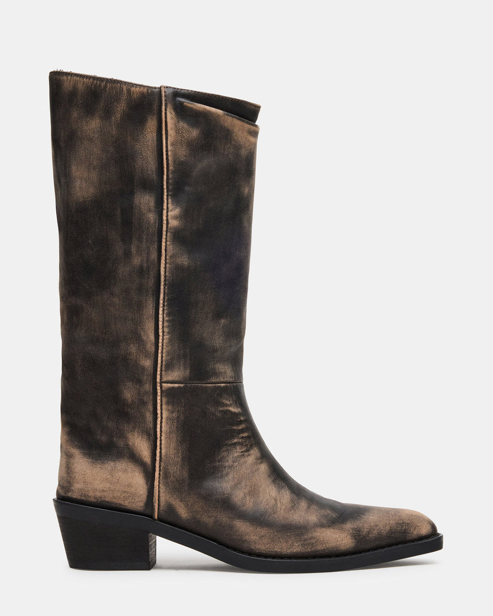 RAPTOR Black Distressed Pointed-Toe Block Heel Western Women's Boot | Steve Madden near me