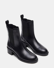 KAPLAN Black Leather Chelsea Block Heel Women's Ankle Boot | Steve Madden discount