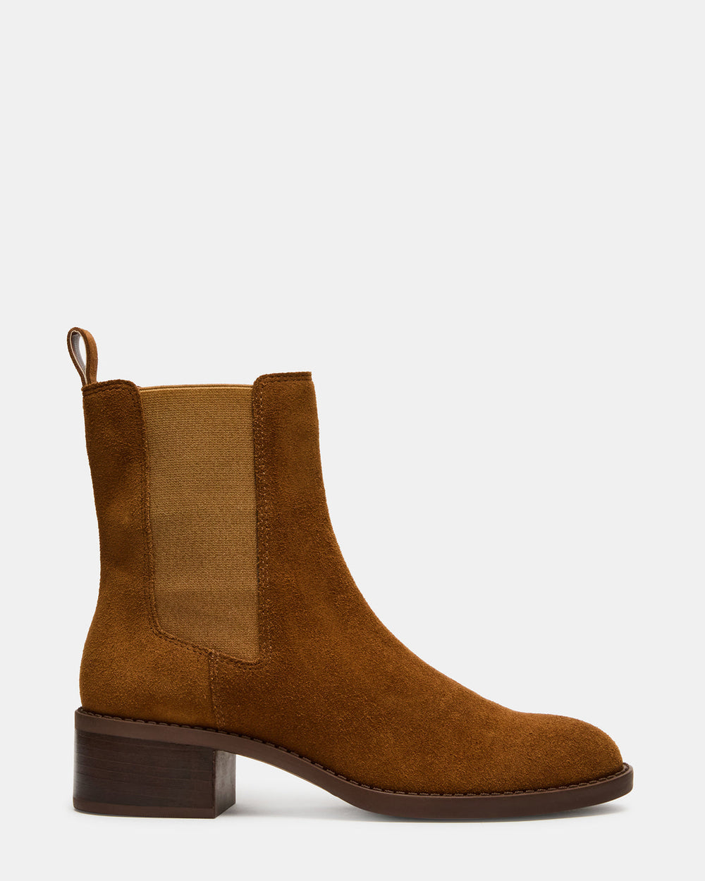KAPLAN Camel Suede Chelsea Block Heel Women's Ankle Boot | Steve Madden online