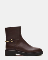 DIABLO Brown Leather Women's Ankle Boot | Steve Madden on Sale