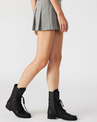 TROOPA3.0 Black Leather Women's Moto Combat Ankle Boot | Steve Madden near me