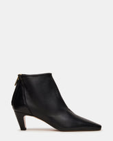 JUNO Black Leather Square-Toe Women's Ankle Boot | Steve Madden discount