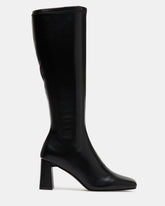 HOLLY Black Women's Knee-High Square-Toe Boot | Steve Madden Sale