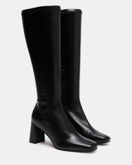 HOLLY Black Women's Knee-High Square-Toe Boot | Steve Madden Sale
