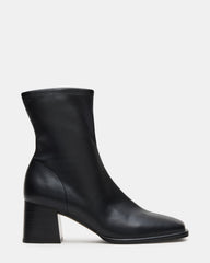 PAMMY Black Square-Toe Block Heel Women's Ankle Boot | Steve Madden Sale