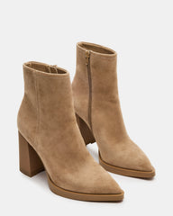 HARDEN Sand Suede Women's Pointed-Toe Ankle Boot | Steve Madden near me