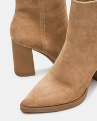 HARDEN Sand Suede Women's Pointed-Toe Ankle Boot | Steve Madden near me