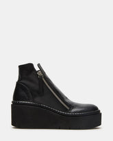 DRIFT Black Leather Platform Moto Women's Ankle Boot | Steve Madden for Sale